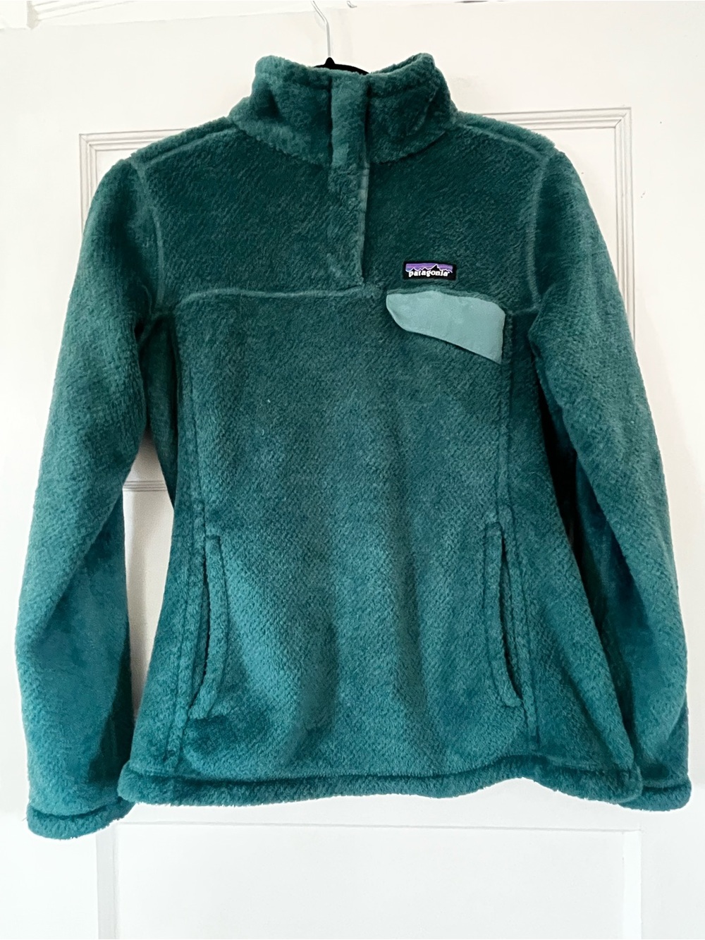 Patagonia Dark Teal Plush Quarter-Zip Fleece Pullover